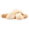 Coconuts By Matisse Seasons Slipper Women's Beige Faux Fur Slip-on Slide Jobb560 In Neutral