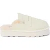 Coconuts By Matisse Stowe Faux Fur Platform Loafer Mule In Ivory