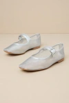 COCONUTS BY MATISSE TRIBECA SILVER SHEER MESH BALLET FLATS