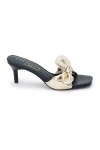 Coconuts By Matisse Uptown Bow Heeled Sandals In Gold
