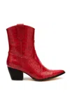 Coconuts By Matisse Women's Bambi Western Ankle Boot In Patent Red In Red