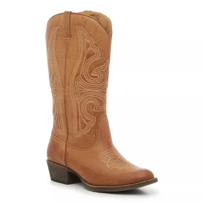 Coconuts By Matisse Women's  Legend Brown Leather Western Boots Hawk1588