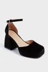 Coconuts By Matisse Women's Misha Velvet Heels In Black In Black