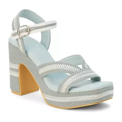 Coconuts By Matisse Womens Adelaide Heeled Sandals In Blue