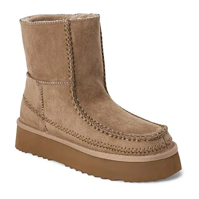 Coconuts By Matisse Womens Alaska Flat Heel Booties In Beige