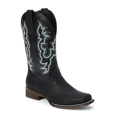Coconuts By Matisse Womens Rowdy Block Heel Cowboy Boots In Black