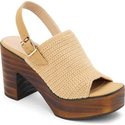 Coconuts By Matisse York Woven Slingback Platform Sandal In Tan