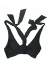 Cocopear Swimsuit Top Black Solid Pattern Swimwear In Black