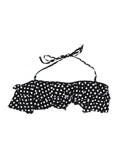 Pre-owned Cocoship Swimsuit Top Black Polka Dots Pattern Swimwear