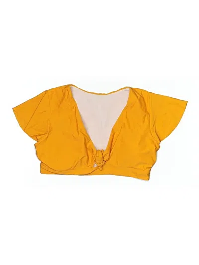 Pre-owned Cocoship Swimsuit Top Yellow Swimwear