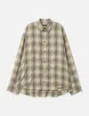 Coda Checked Washed Thrashed Structured Shirt In Brown