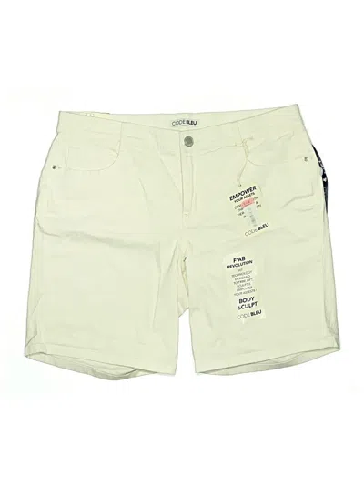 Pre-owned Code Bleu Khaki Shorts In White