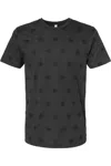 Code Five Star Print Tee In Black