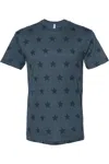 Code Five Star Print Tee In Blue