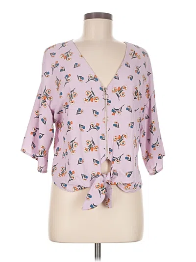 Pre-owned Code X Mode 3/4 Sleeve Blouse In Pink