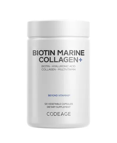 Codeage Biotin Marine Collagen Capsules In White