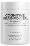 Codeage Cognitive Brainpower Platinum, Cognizin Citicoline Supplement In White