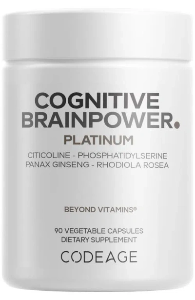 Codeage Cognitive Brainpower Platinum, Cognizin Citicoline Supplement In White
