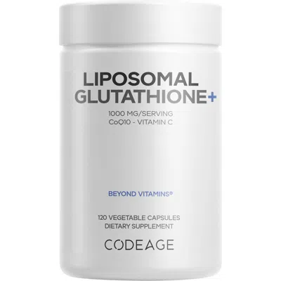 Codeage Liposomal Glutathione+ 1000mg, Vitamin C, Antioxidant Supplement In White