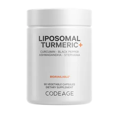 Codeage Liposomal Turmeric With Organic Fermented Botanicals In Transparent