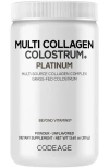 Codeage Multi Collagen Colostrum Powder Platinum, Grass-fed, Bovine Colostrum, Lactoferrin In White