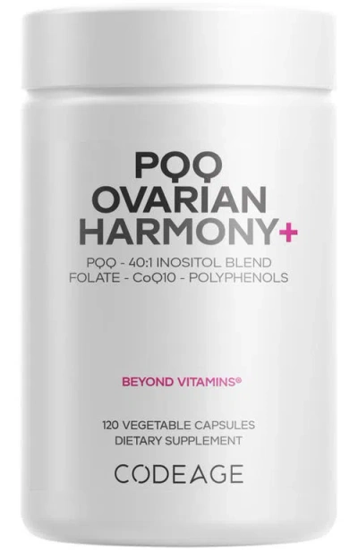 Codeage Pqq Ovarian Harmony, Myo + D-chiro-inositol, Coq10, Folate, Pyrroloquinoline Quinone In Transparent