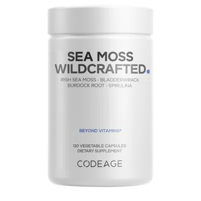 Codeage Raw Wildcrafted Irish Sea Moss With Burdock & Spirulina In White