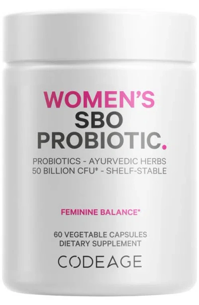 Codeage Sbo Probiotic 50 Billion Cfu + Prebiotics Supplement In Transparent