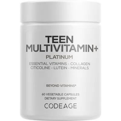 Codeage Teen Multivitamin+ Platinum, Vitamin A, E, B12, K2, Citicoline Supplement In Transparent