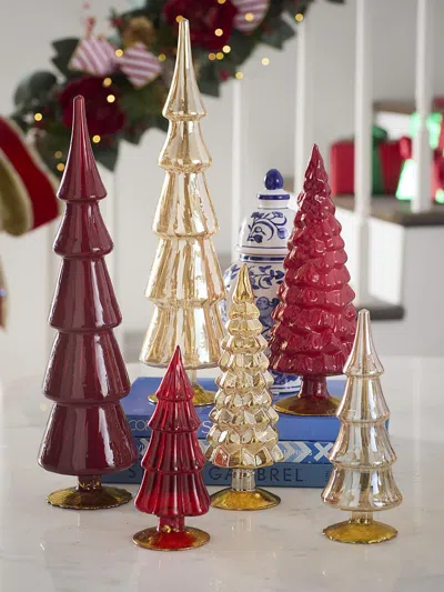 Cody Foster & Co 6-piece Handcrafted Tabletop Glass Tree Set In Multi