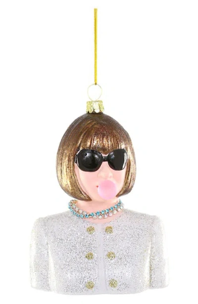 Cody Foster & Co. Anna Wintour Glass Ornament In Multi