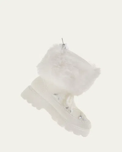 Cody Foster & Co Apres Ski Boot Christmas Ornament In White