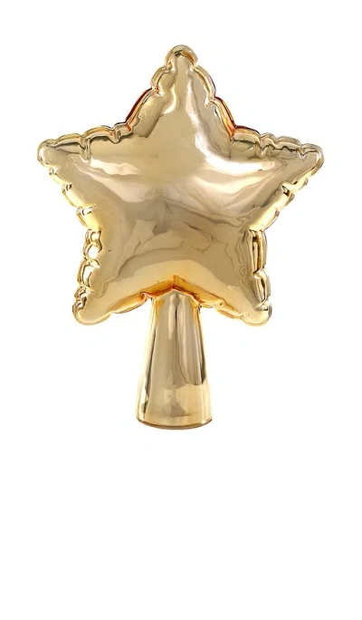 Cody Foster & Co Balloon Star Tree Topper Ornament In Gold