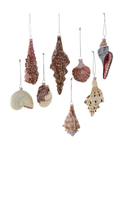 Cody Foster & Co Beachcomber Ornament Set Of 8 In N,a