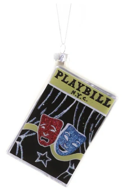 Cody Foster & Co. Broadway Playbill Glass Ornament In Multi