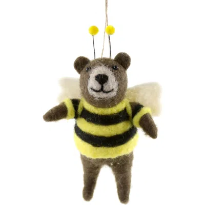 Cody Foster & Co. Bumble Bear Felt Ornament In Multi
