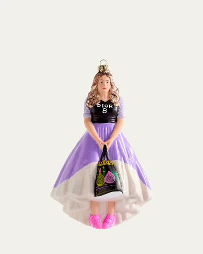 Cody Foster & Co Carrie Bradshaw Christmas Ornament In Purple