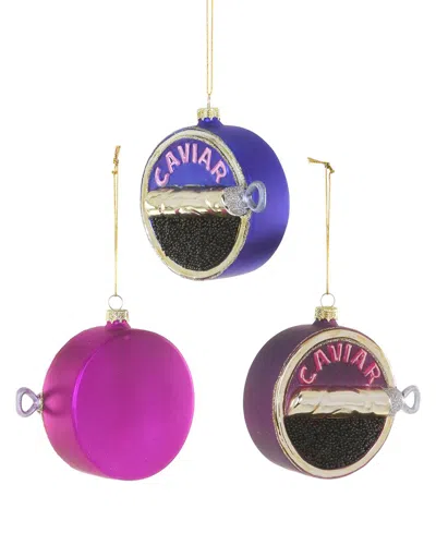 Cody Foster & Co. Caviar 3pc Ornament In Multi