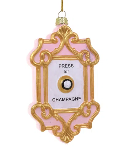 Cody Foster & Co. Champagne Button Glass Ornament In Multi