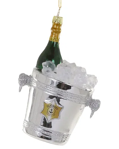 Cody Foster & Co. Champagne On Ice Ornament In Metallic