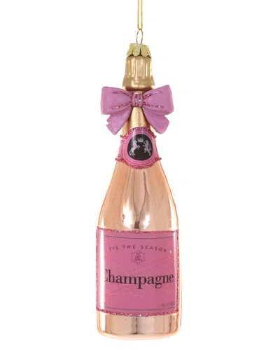 Cody Foster & Co. Champagne With Bow Ornament In Pink