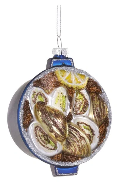 Cody Foster & Co. Clams Glass Ornament In Multi