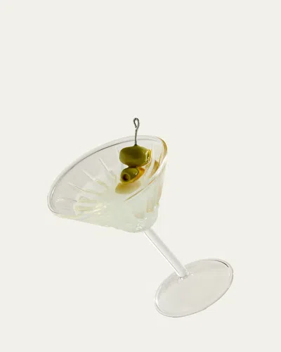 Cody Foster & Co Classic Martini Ornament In Transparent