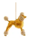 Cody Foster & Co. Cody Foster Beaded Poodle Ornament In Gold