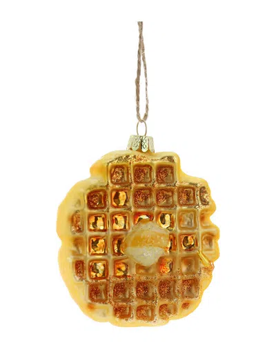 Cody Foster & Co. Cody Foster Eggo Waffle Ornament In Yellow