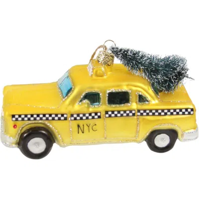 Cody Foster & Co. Cody Foster Nyc Taxi Ornament In Yellow