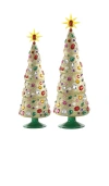 Cody Foster & Co Collected Gem Trees Bright Gold Set Of 2 In Gold