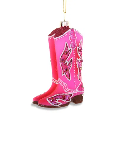 Cody Foster & Co. Cowgirl Boots Christmas Tree Hanging Decoration In Pink