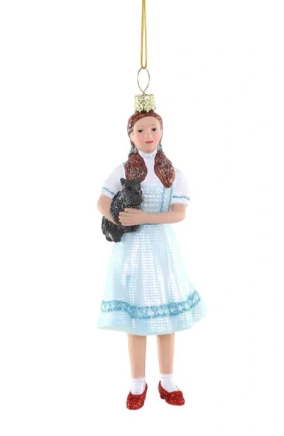 Cody Foster & Co. Dorothy & Toto Blown Glass Ornament In Multi