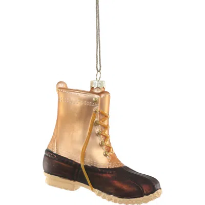 Cody Foster & Co. Duck Boot Glass Ornament In Gold